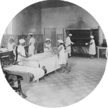 Foto do interior da fábrica. Ano 1927.
